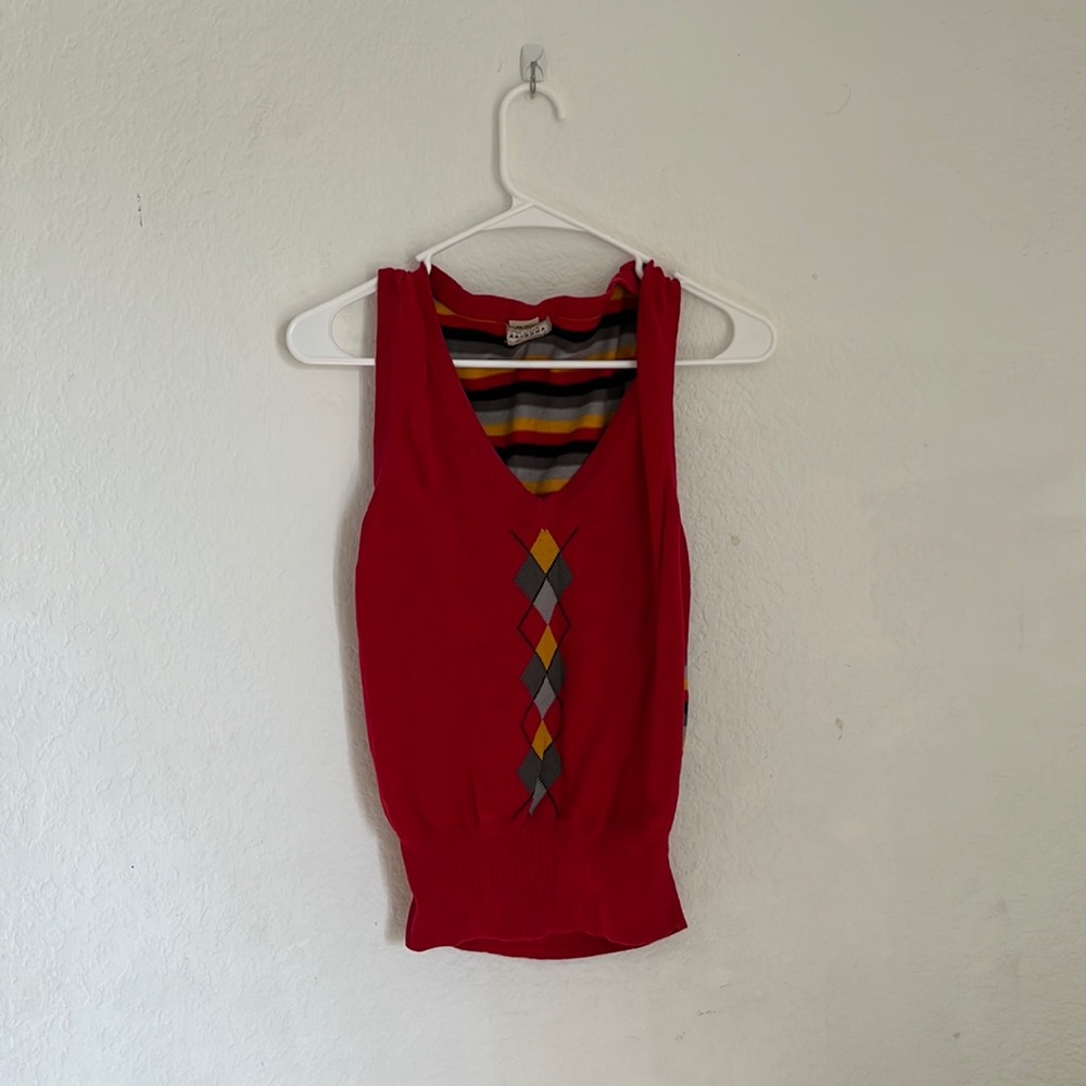 Arizona Jean Co. Striped Sweater-Material-Tank-Top